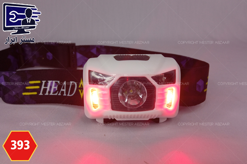 هدلایت و چراغ پیشانی سنسوردار 3 لامپ 5 حالته مدل Sensor head lamp 5 modes