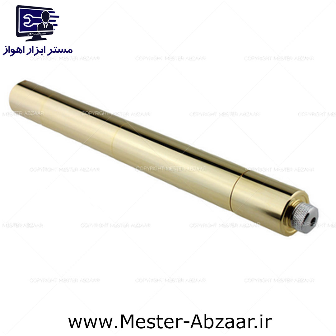 لیزر پوینتر حرارتی برد بلند طلایی با کیف طرح فلزی مدل laser gold 2124