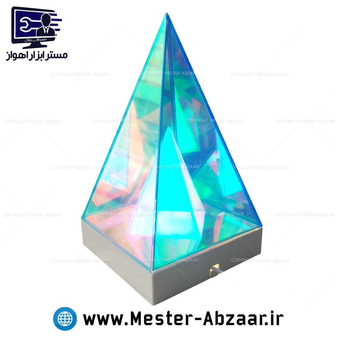 چراغ خواب مثلثی جادویی هرمی هولوگرامی سه بعدی جدید مدل hologram light 420