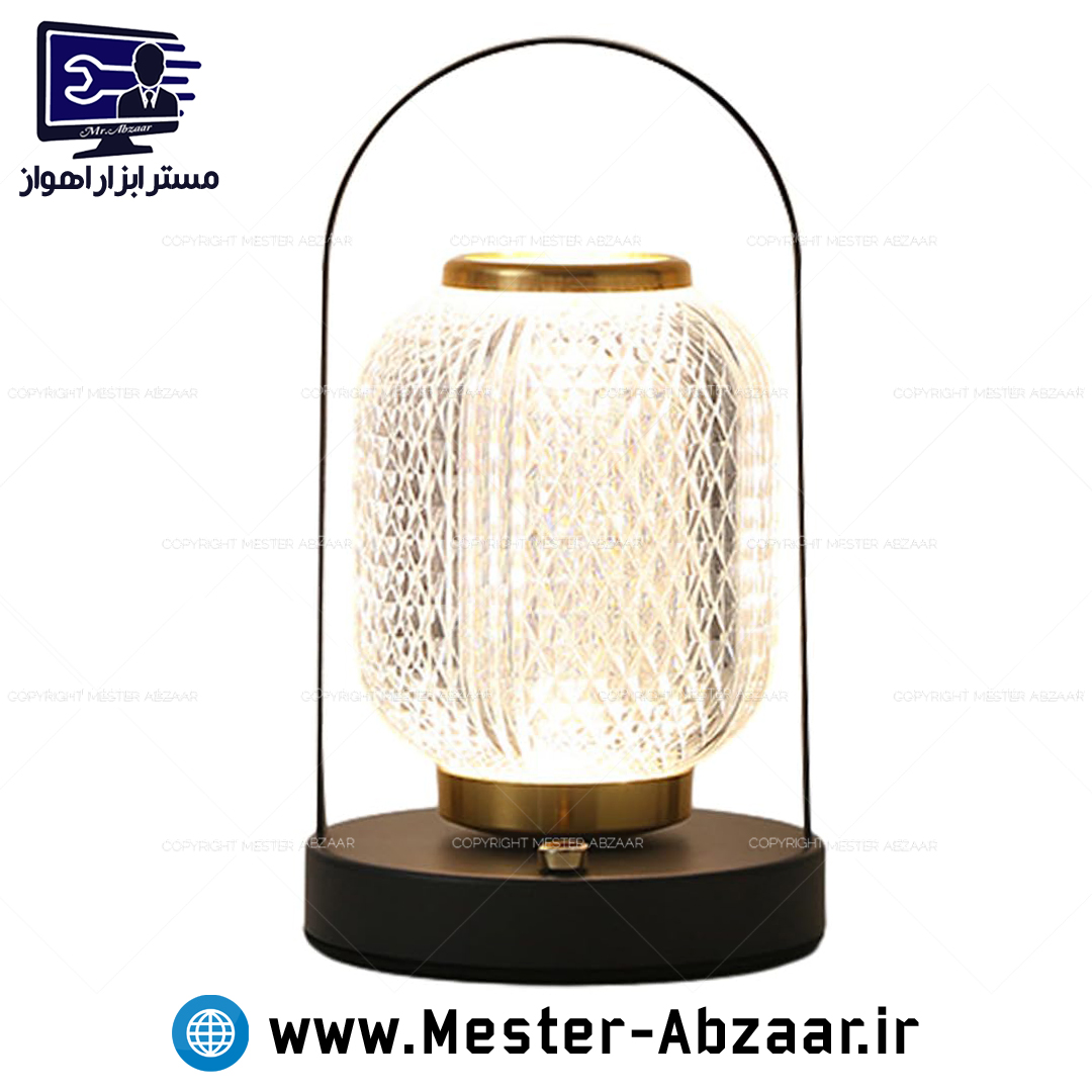 آباژور چراغ خواب شیشه ای لمسی کریستالی قاب فلزی مدل CREATIVE TABLE LAMP 330