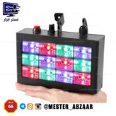 فلاشر رقص نور 12 چراغ سنسور حساس به صدا مجالس سالنی خانگی مدل LED STROBE LIGHTS