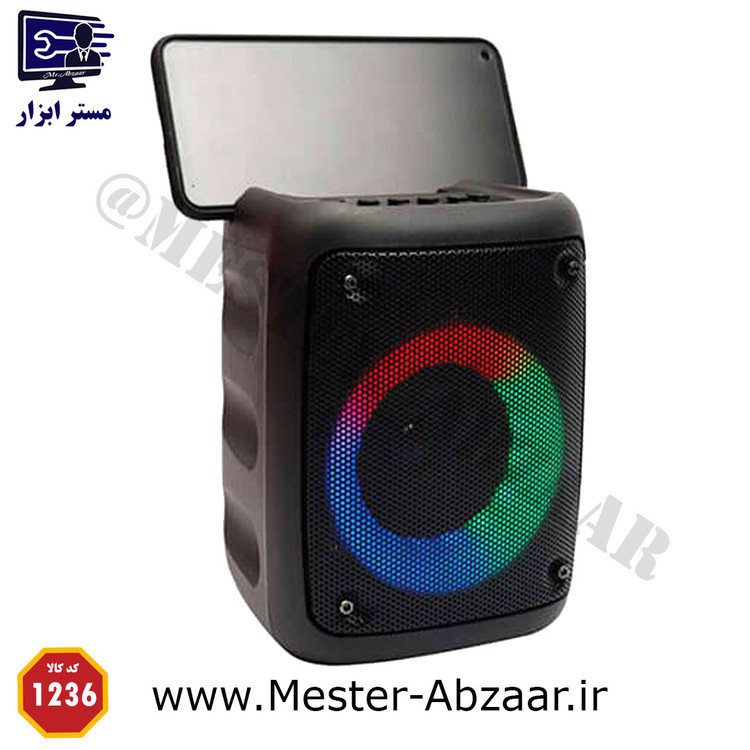 اسپیکر بلوتوثی 3 اینچ قابل حمل مدل KTS-1236 شارژی USB خور رم خور AUX میکروفون رادیو دار