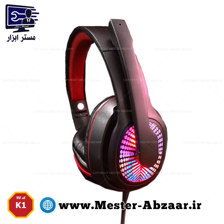 هدفون گیمینگ خلبانی Led دار فیش USB و جک ۳.۵ Konigsaigg K1 pro