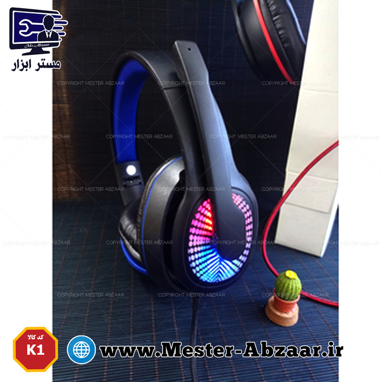 هدفون گیمینگ خلبانی Led دار فیش USB و جک ۳.۵ Konigsaigg K1 pro