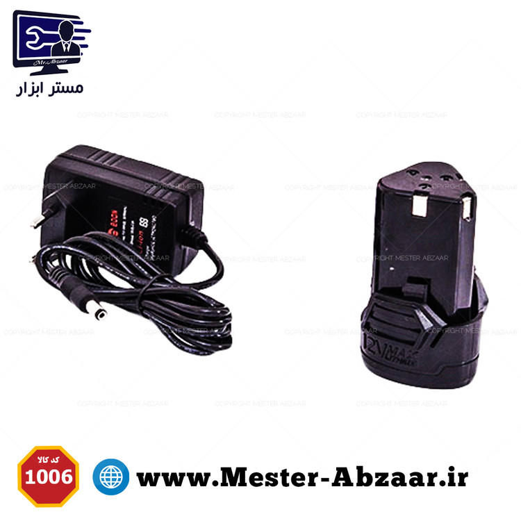 دریل شارژی 12 ولت دو باتری ادون صنعتی مدل QM-1006S