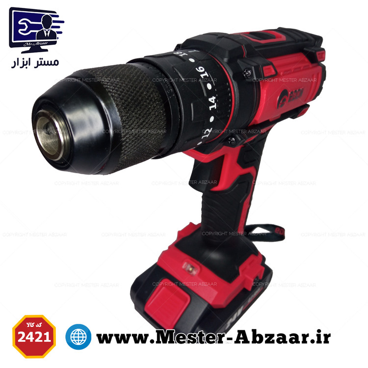 دریل چکشی پیچ بند و پیچ گوشتی شارژی دو باتری 24 ولت اصلی قدیمی و قدرتمند ادون مدل AD-24AP