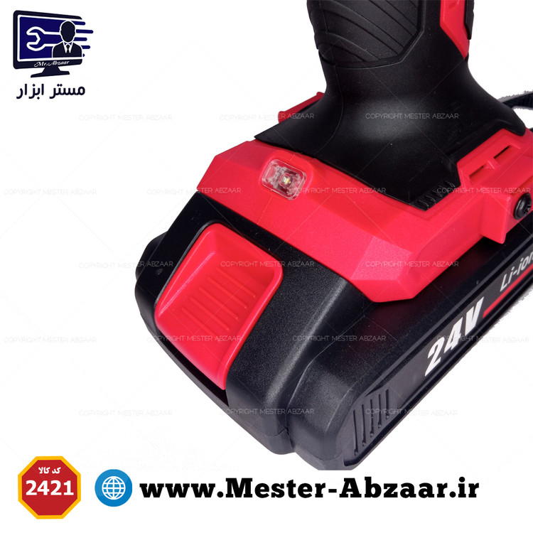 دریل چکشی پیچ بند و پیچ گوشتی شارژی دو باتری 24 ولت اصلی قدیمی و قدرتمند ادون مدل AD-24AP