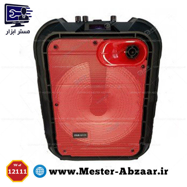 اسپیکر چمدونی 12 اینچ بلوتوثی میکروفون دار بالی قابل حمل چرخ دار مدل ZQS 12111 بیس دار
