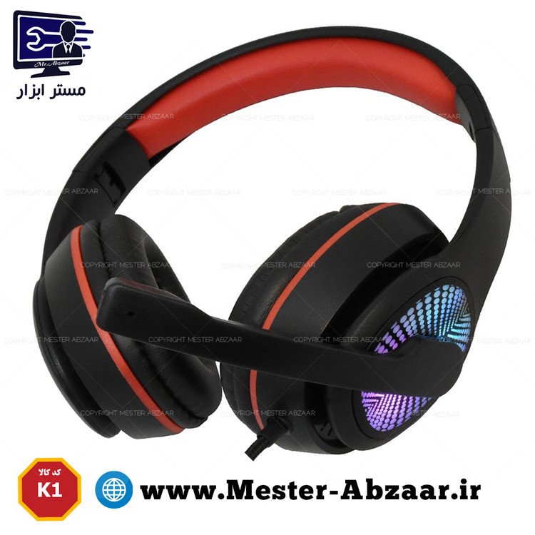 هدفون گیمینگ خلبانی Led دار فیش USB و جک ۳.۵ Konigsaigg K1 pro