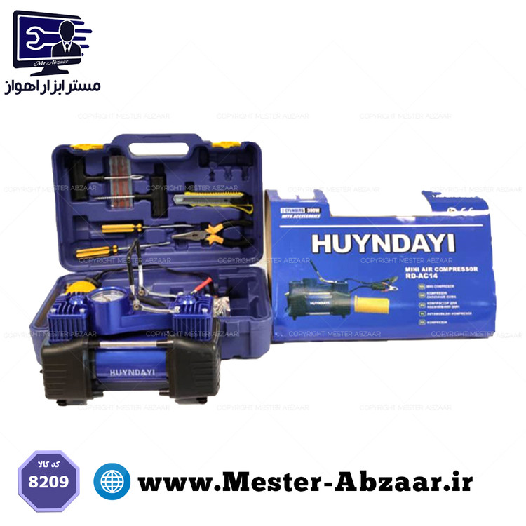 پمپ باد فندکی دو سیلندر خودرو مدل هیوندای کره ای مدل RD-AC14