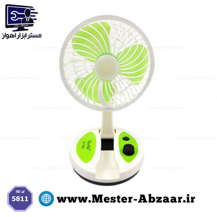 مینی پنکه رومیزی تاشو چراغ دار مدل kc-5811