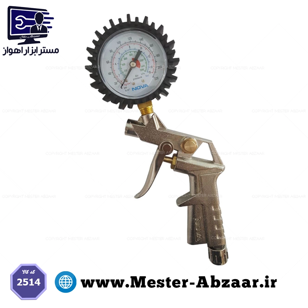 نازل تفنگی باد گیج دار کارگاهی مدل D/25 2514