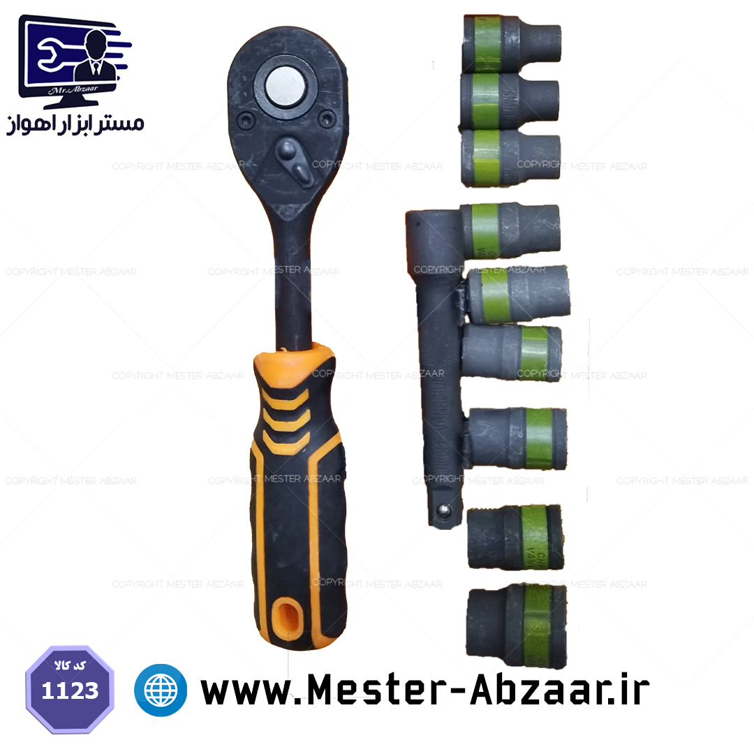 ست بکس 11 پارچه قابل حمل تات تولز درایو 1/2 اینچ مدل TAT TOOLS 1123