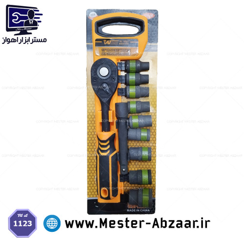 ست بکس 11 پارچه قابل حمل تات تولز درایو 1/2 اینچ مدل TAT TOOLS 1123