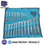 ست آچار یک سر رینگ ۲۵ عددی کروم وانادیوم صنعتی کارگاهی مدل 5025 GK ELITE