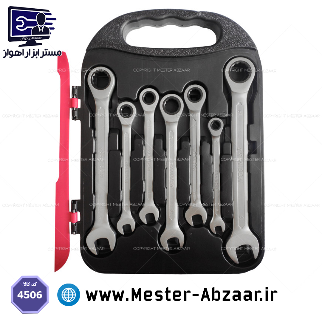 ست 8 پارچه آچار یک سر تخت یک سر رینگ جغجغه ای تیتان مدل CR-V 72T TITAN TOOLS