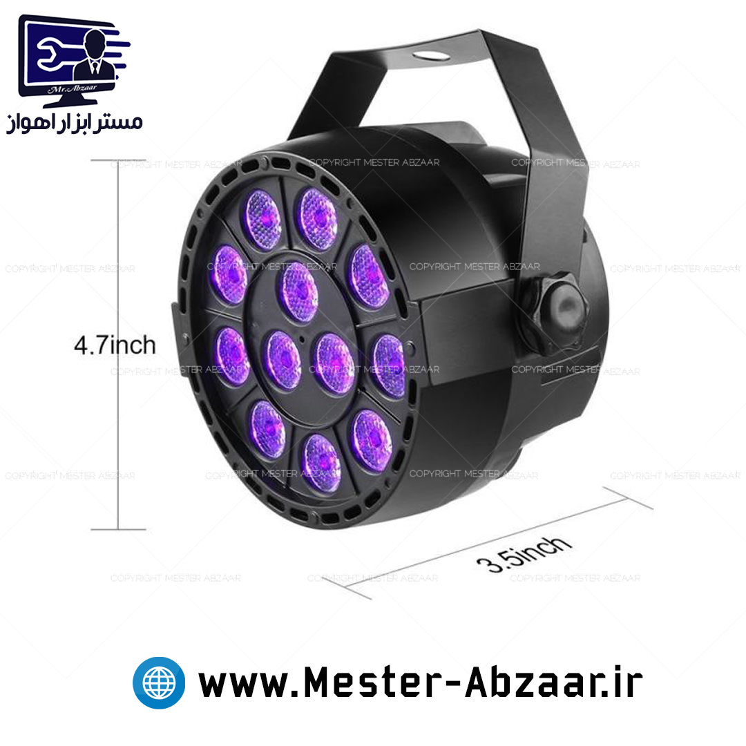 فلاشر رقص نور بنفش پارلایت 12 چراغ مدل LED Mini Par Light 2450