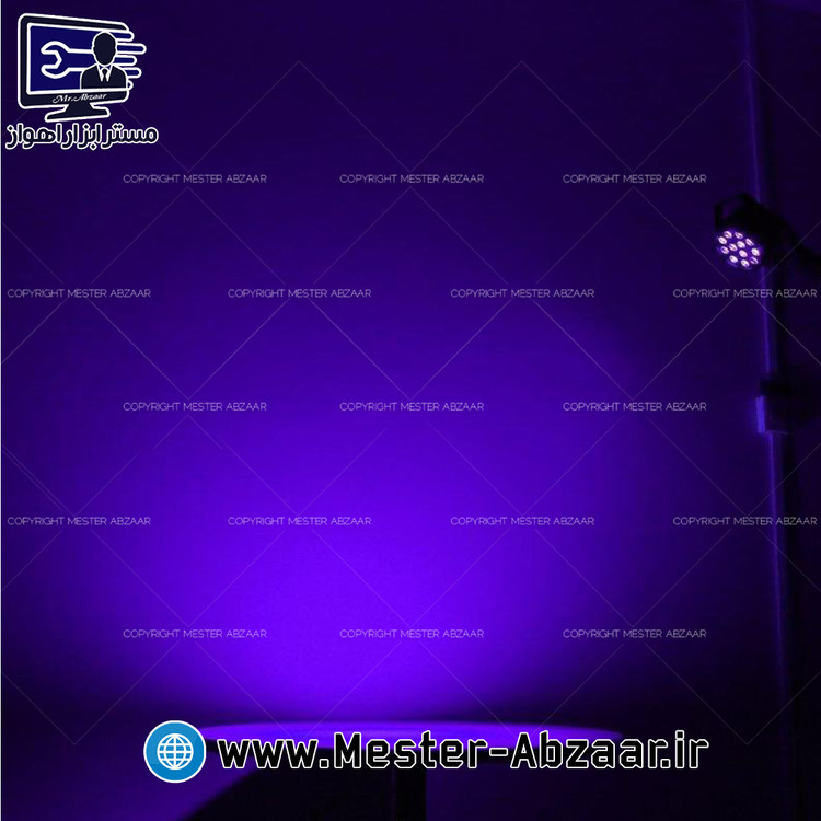 فلاشر رقص نور بنفش پارلایت 12 چراغ مدل LED Mini Par Light 2450