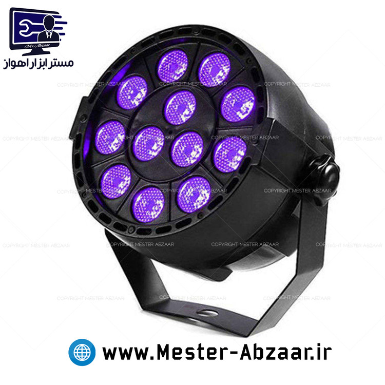 فلاشر رقص نور بنفش پارلایت 12 چراغ مدل LED Mini Par Light 2450
