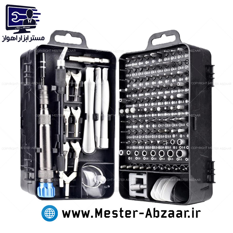 جعبه ابزار بکس و پیچ گوشتی کوچک 135 عددی تولز مدل TOOLS 1356