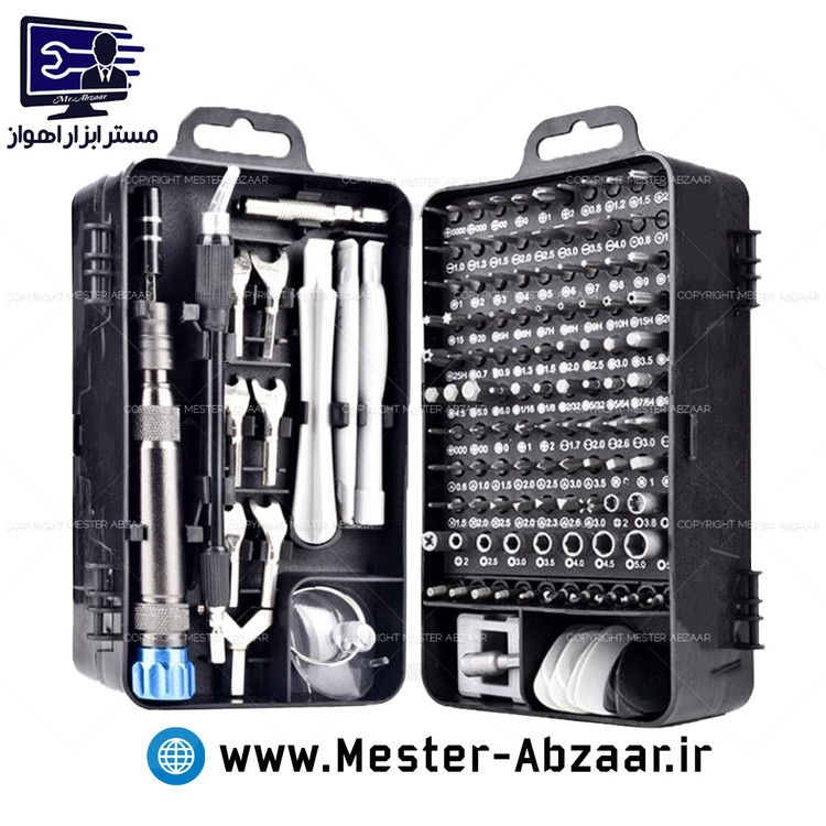 جعبه ابزار بکس و پیچ گوشتی کوچک 135 عددی تولز مدل TOOLS 1356