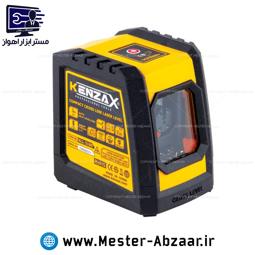 تراز لیزری کنزاکس دو خط قرمز شارژی مدل KENZAX KLL-3180