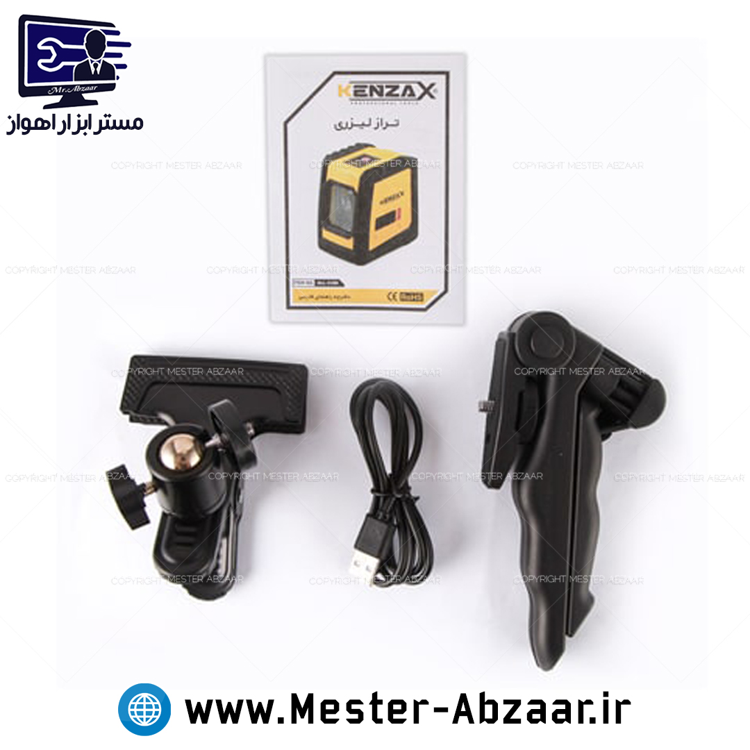 تراز لیزری کنزاکس دو خط قرمز شارژی مدل KENZAX KLL-3180