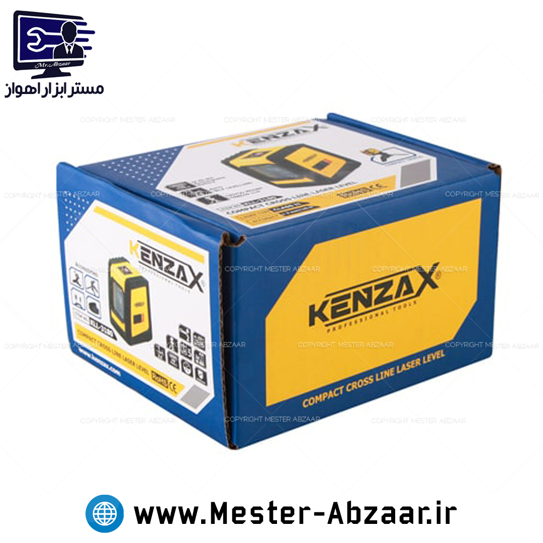 تراز لیزری کنزاکس دو خط قرمز شارژی مدل KENZAX KLL-3180