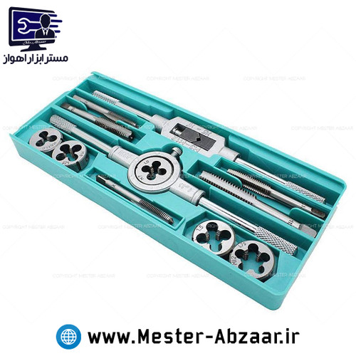 ست حدیده و قلاویز 12 پارچه 12pcs مدل 3305 مستر ابزار اهواز