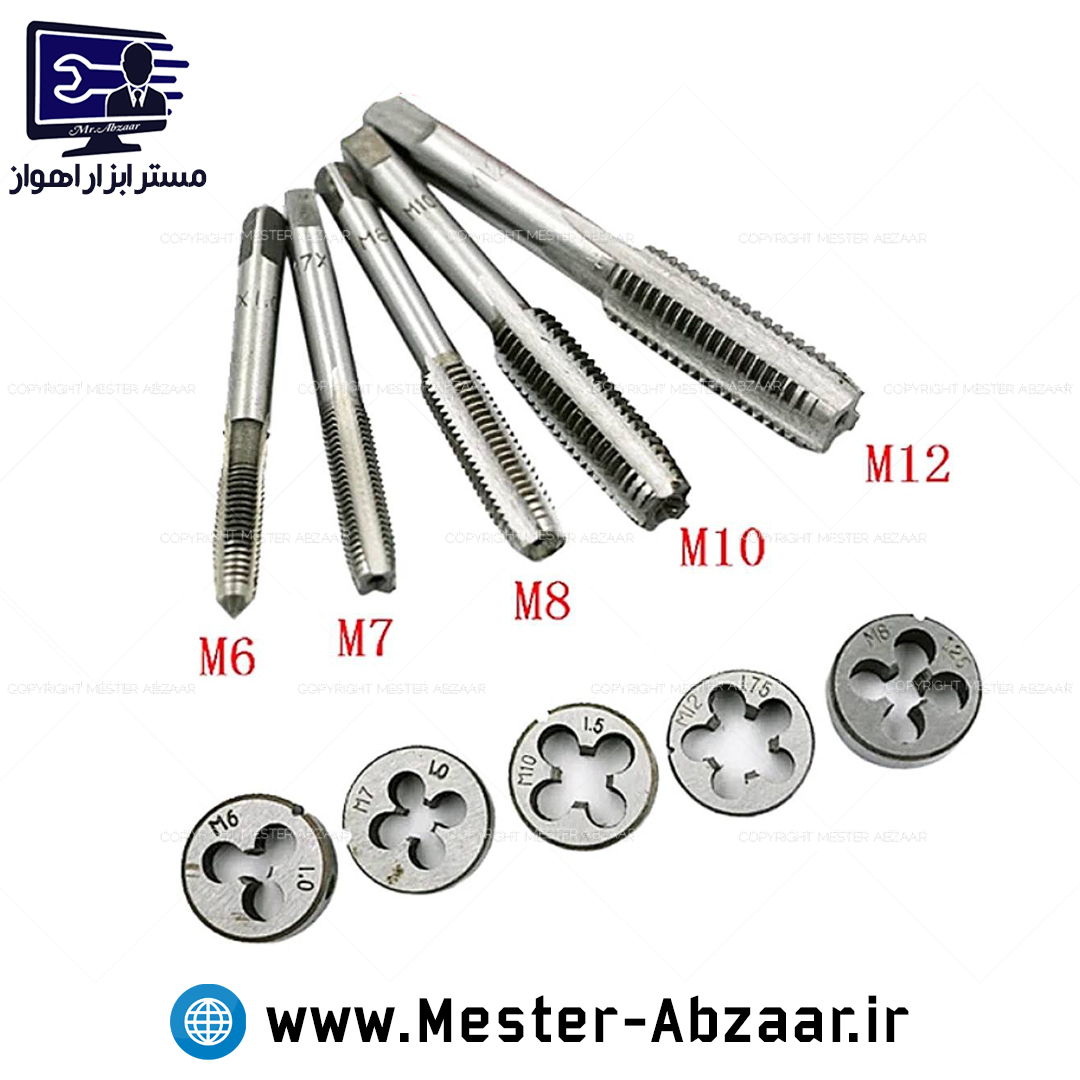 ست حدیده و قلاویز 12 پارچه 12pcs مدل 3305 مستر ابزار اهواز