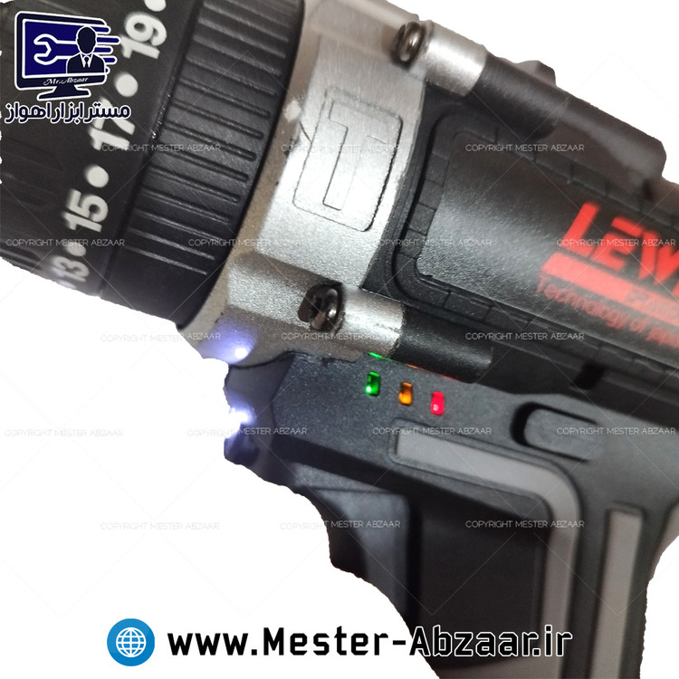 کیت دریل پیچ بند شارژی 24 ولت لئو دو باتری با لوازم کامل مدل LEWE DRAGON 2410