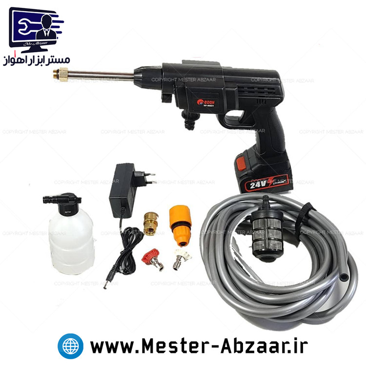کارواش شارژی 24 ولت ادون با لوازم مدل HP-WG24