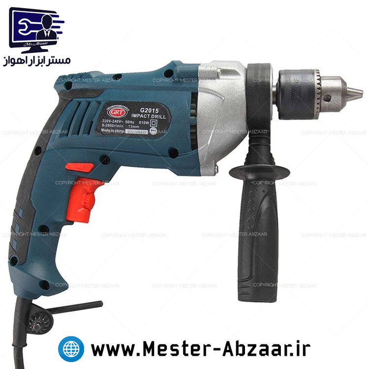 دریل چکشی 13 میلی متری 810 وات با کیف گرند تولز جی ار تی مدل GRT G2015