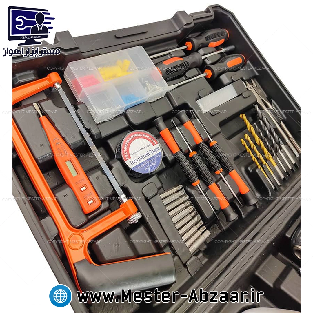 کیت کامل دریل پیچ گوشتی شارژی ادون با ابزار مدل EDON ED-40L-TZ