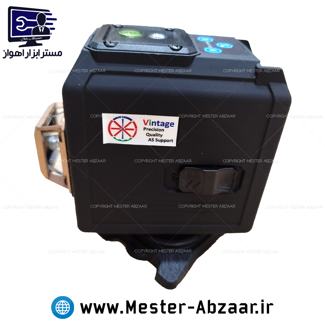 تراز لیزری سه خط سبز شارژی پروفسیون سه بعدی دو باتری لمسی ریموتی 2201 HIGH PRECISION LASER LEVEL 