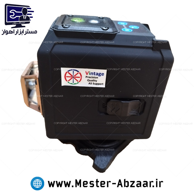 تراز لیزری سه خط سبز شارژی پروفسیون سه بعدی دو باتری لمسی ریموتی 2201 HIGH PRECISION LASER LEVEL