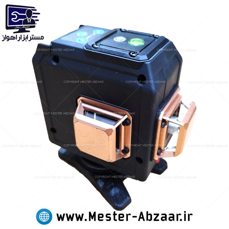 تراز لیزری سه خط سبز شارژی پروفسیون سه بعدی دو باتری لمسی ریموتی 2201 HIGH PRECISION LASER LEVEL