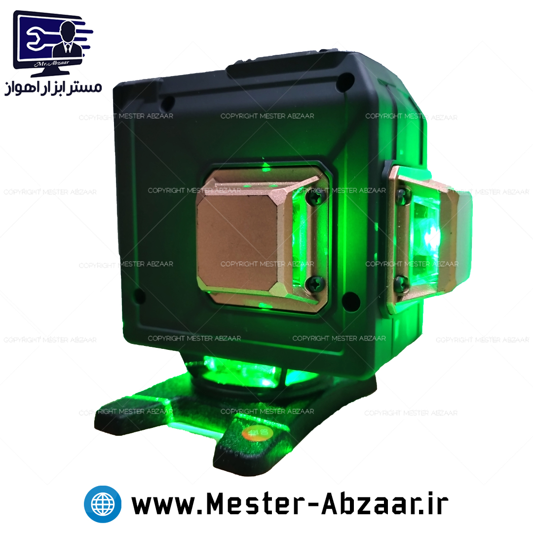 تراز لیزری سه خط سبز شارژی پروفسیون سه بعدی دو باتری لمسی ریموتی 2201 HIGH PRECISION LASER LEVEL 