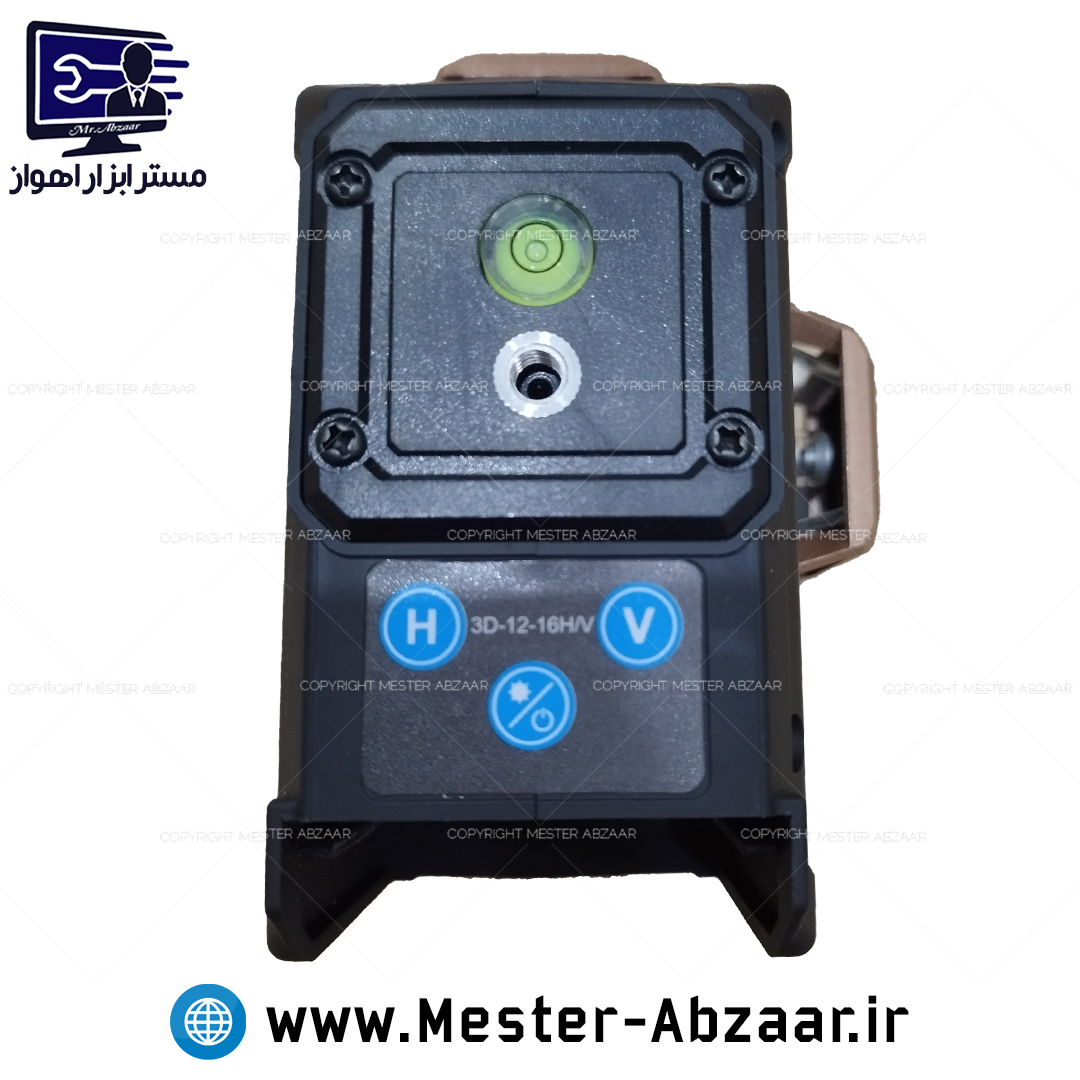 تراز لیزری سه خط سبز شارژی پروفسیون سه بعدی دو باتری لمسی ریموتی 2201 HIGH PRECISION LASER LEVEL 