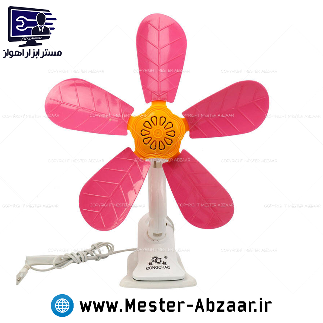 مینی فن پنکه گیره‌ای پنج پره‌ای برقی  کد FC01-690