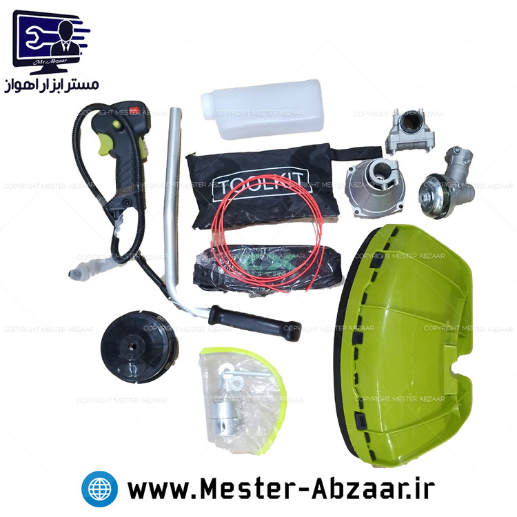 علف زن دوشی سبز بنزینی 52 سی سی ZX 52 CC BRUSH CUTTER