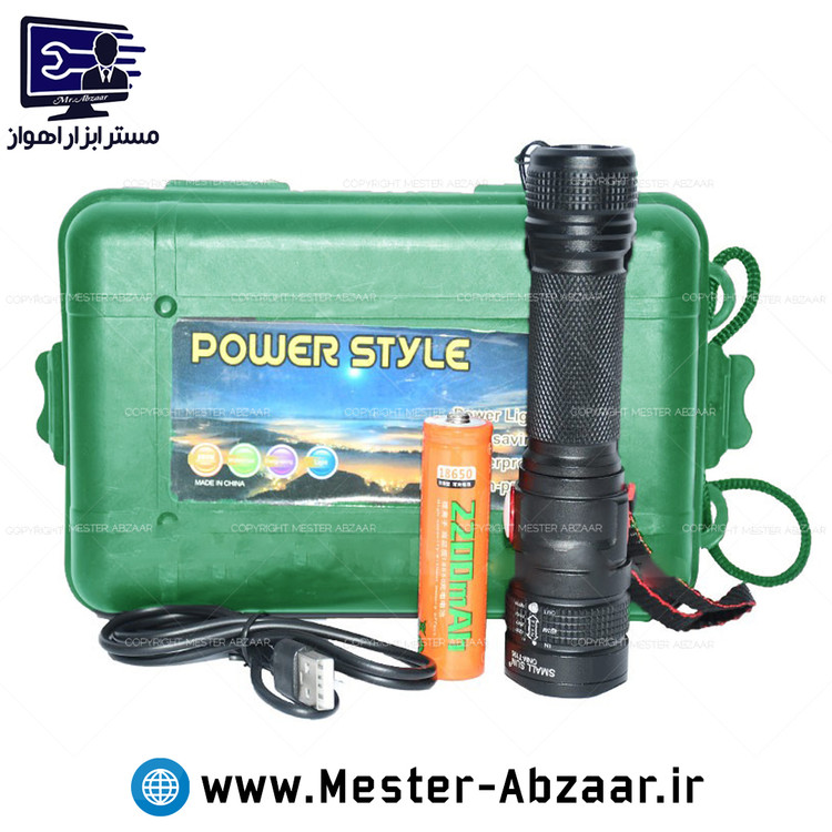 چراغ قوه پلیسی زوم دار اسمال سان شارژی مدل T195