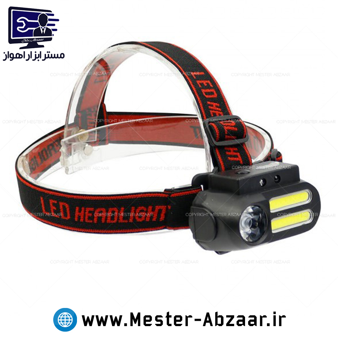 چراغ پیشانی سنسوردار هدلایت هوشمند سه چراغ مدل NF-611G