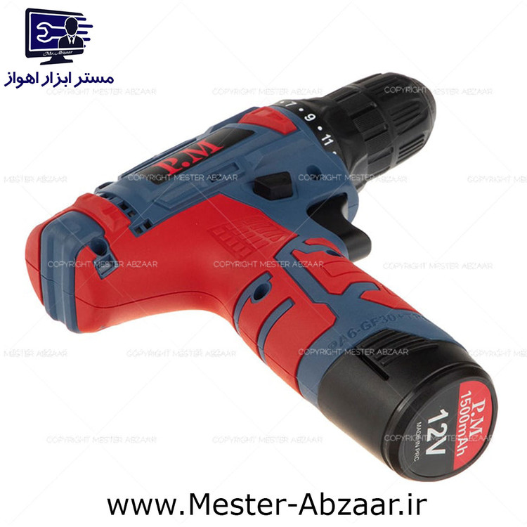 دریل پیچ گوشتی شارژی 12 ولت آنکور پی ام با گارانتی دو باتری کیف ابزار مدل ANCHOR P.M CE1