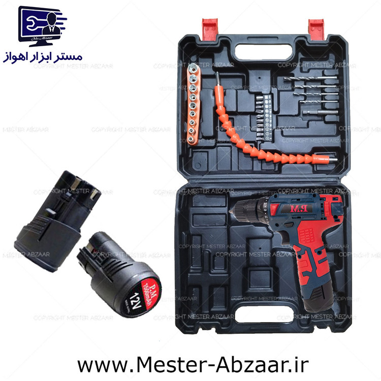 دریل پیچ گوشتی شارژی 12 ولت آنکور پی ام با گارانتی دو باتری کیف ابزار مدل ANCHOR P.M CE1