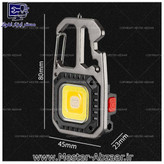 نور افکن و چراغ قوه شارژی چند کاره مربعی جیبی فوق قوی مسافرتی مدل W5138