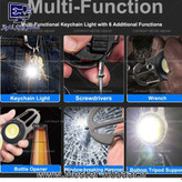 نور افکن چراغ قوه کار چندکاره جیبی گرد مسافرتی قوی مدل W5137