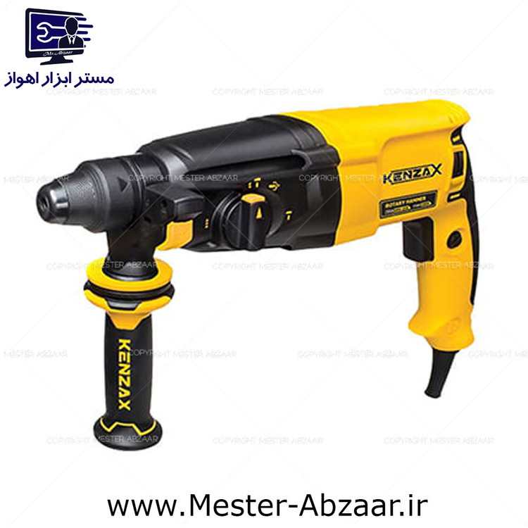 دریل تخریب بتن کن سه کاره سه کیلویی کنزاکس 800 وات مدل KENZAX KRH-1826