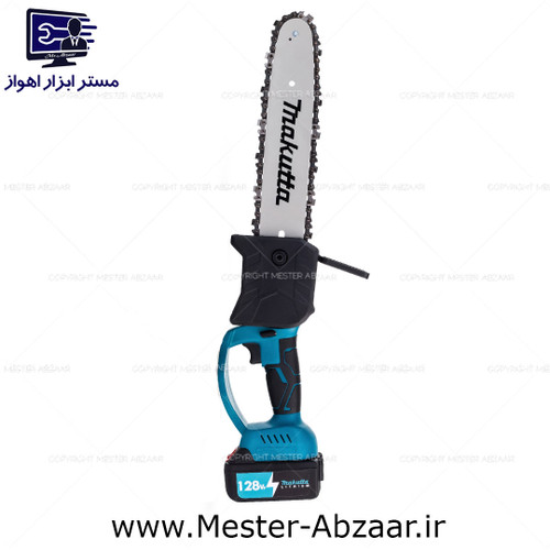 اره زنجیری شارژی 30 سانت 128 ولت دو باتری براشلس طرح ماکیتا برند ماکوتا مدل MAKUTTA 10 IN