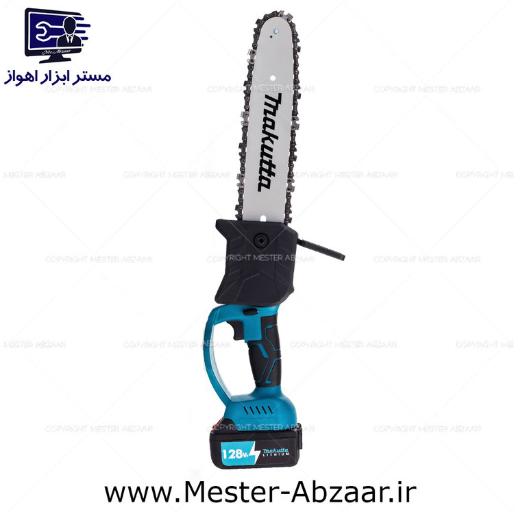 اره زنجیری شارژی 30 سانت 128 ولت دو باتری براشلس طرح ماکیتا برند ماکوتا مدل MAKUTTA 10 IN